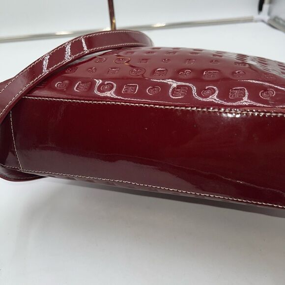 Arcadia Made In Italy Red Patent Leather Crossbody Bag - Picture 13 of 13